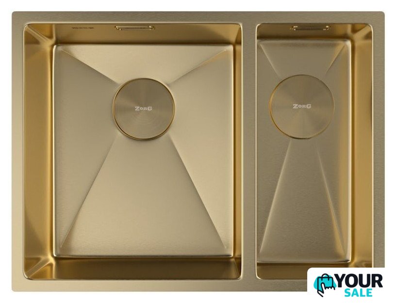 Кухонная мойка ZorG Zerox 58-2 U / IF-R PVD Gold - Изображение №3 — Интернет-магазин Your Sale
