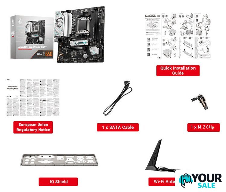 Материнская плата MSI B650M Gaming WiFi - Изображение №2 — Интернет-магазин Your Sale