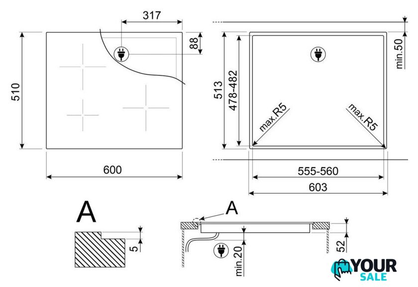 Варочная панель Smeg SI2641DL - Изображение №9 — Интернет-магазин Your Sale