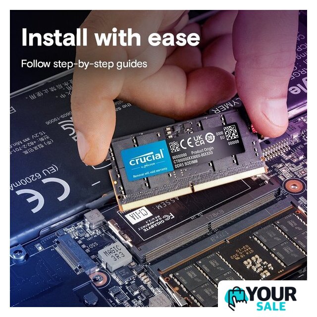 Оперативная память Crucial 24ГБ DDR5 SODIMM 5600 МГц CT24G56C46S5 - Изображение №6 — Интернет-магазин Your Sale