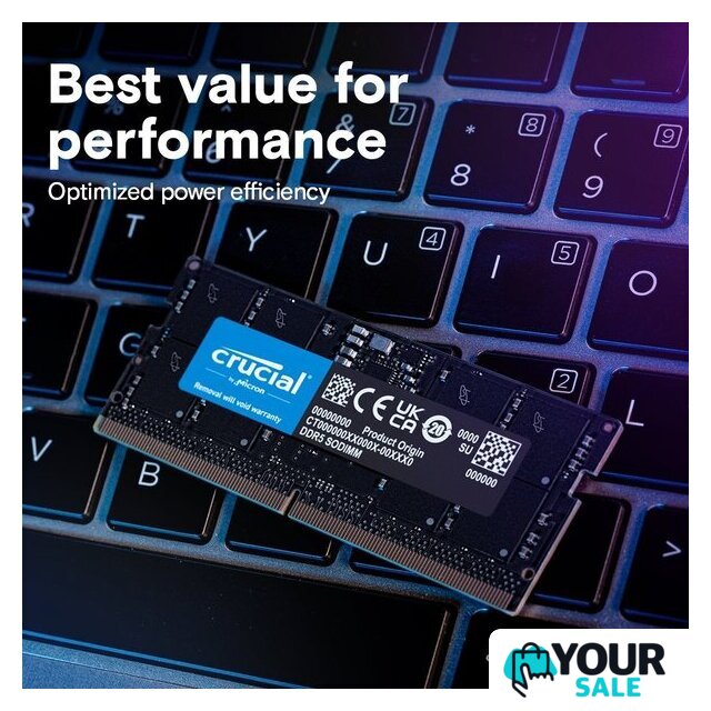 Оперативная память Crucial 24ГБ DDR5 SODIMM 5600 МГц CT24G56C46S5 - Изображение №5 — Интернет-магазин Your Sale