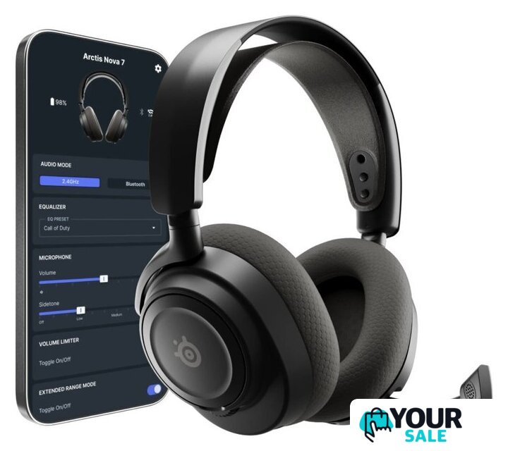 Наушники SteelSeries Arctis Nova 7 Wireless Gen 2 (черный) - Изображение №5 — Интернет-магазин Your Sale