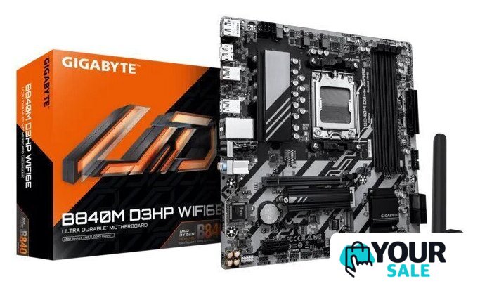 Материнская плата Gigabyte B840M D3HP WiFi6E - Изображение №4 — Интернет-магазин Your Sale