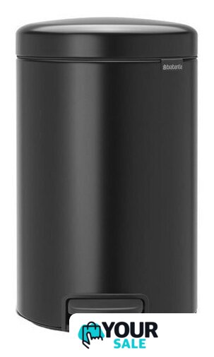 Мусорное ведро Brabantia Pedal Bin NewIcon 12 л (черный матовый) - Изображение №1 — Интернет-магазин Your Sale