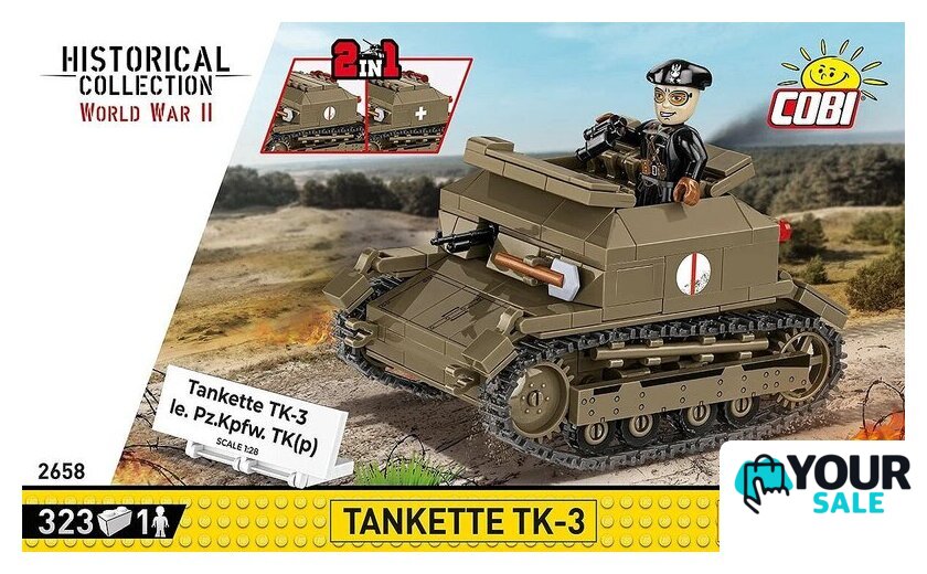 Конструктор Cobi Historical Collection WWII Tankette TK-3 - Изображение №1 — Интернет-магазин Your Sale