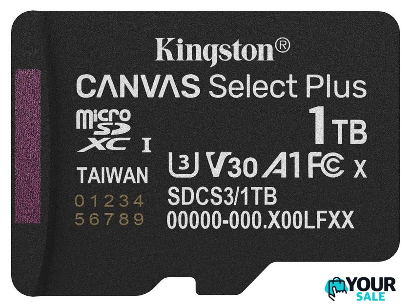 Карта памяти Kingston Canvas Select Plus microSDXC 1TB SDCS3/1TBSP - Изображение №1 — Интернет-магазин Your Sale