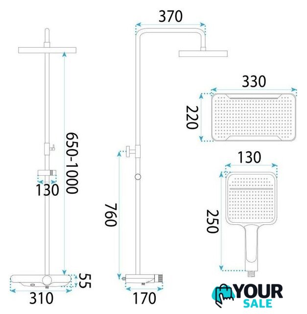 Душевая система  Rea Bari REA-P0895 - Изображение №4 — Интернет-магазин Your Sale