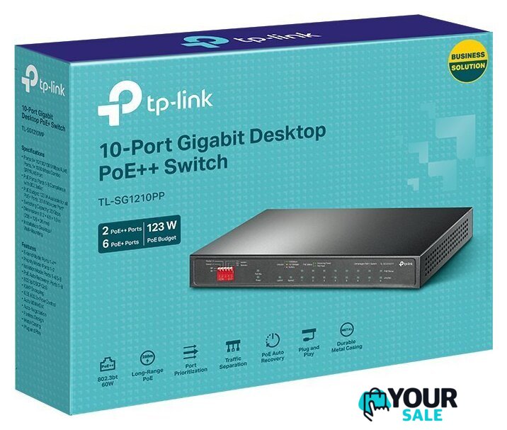Неуправляемый коммутатор TP-Link TL-SG1210PP - Изображение №3 — Интернет-магазин Your Sale
