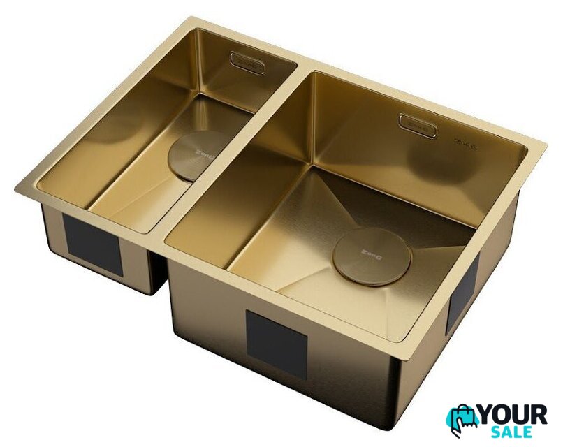 Кухонная мойка ZorG Zerox 58-2 U / IF-L PVD Gold - Изображение №2 — Интернет-магазин Your Sale
