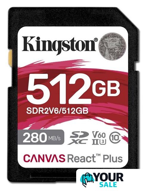 Карта памяти Kingston Canvas React Plus SDXC 512GB SDR2V6/512GB - Изображение №1 — Интернет-магазин Your Sale
