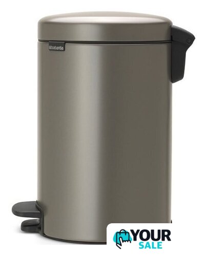 Мусорное ведро Brabantia Pedal Bin NewIcon 12 л (платиновый) - Изображение №2 — Интернет-магазин Your Sale
