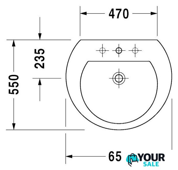 Умывальник Duravit Darling 65x55 (2621650000) - Изображение №2 — Интернет-магазин Your Sale