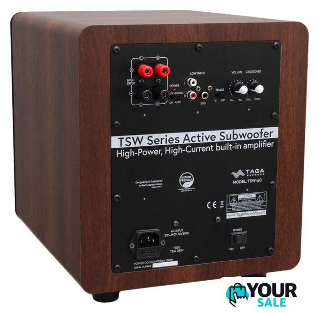 Проводной сабвуфер Taga Harmony TSW-60 (орех) - Изображение №3 — Интернет-магазин Your Sale