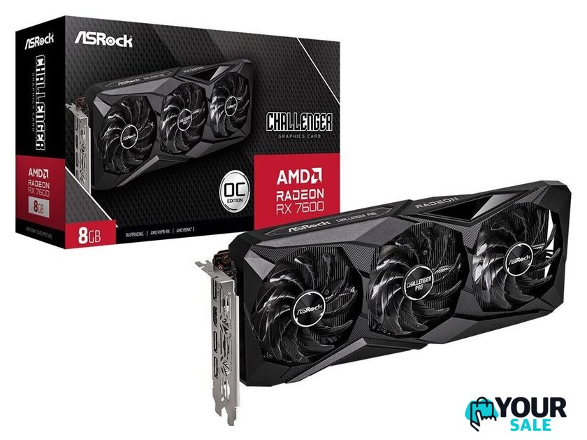 Видеокарта ASRock Radeon RX 7600 Challenger Pro 8GB OC RX 7600 CLP 8GO - Изображение №8 — Интернет-магазин Your Sale