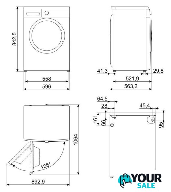 Стиральная машина Smeg WM3T84RU4 - Изображение №2 — Интернет-магазин Your Sale