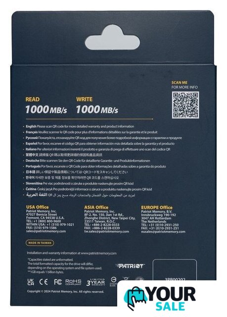 Внешний накопитель Patriot Transporter Lite 1TB PTPL1TBPEC - Изображение №6 — Интернет-магазин Your Sale
