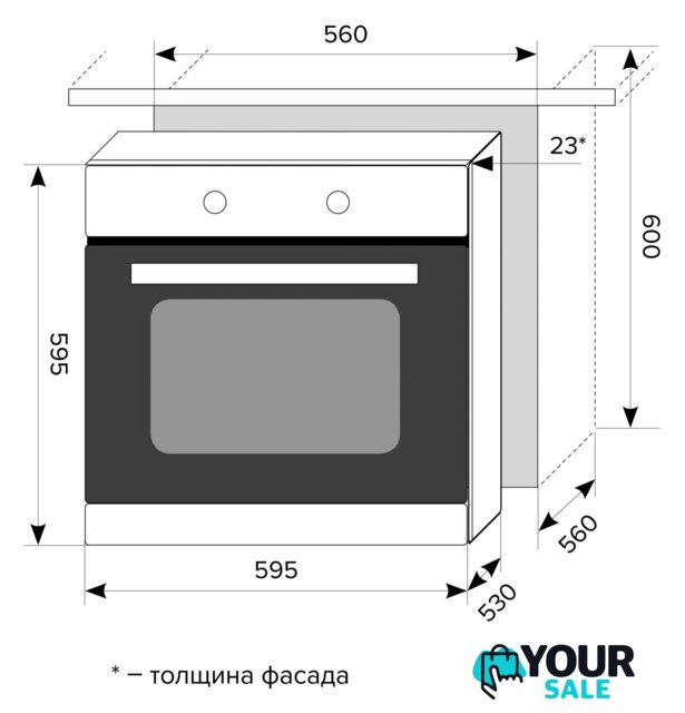 Электрический духовой шкаф LEX EDM 040 WH - Изображение №2 — Интернет-магазин Your Sale