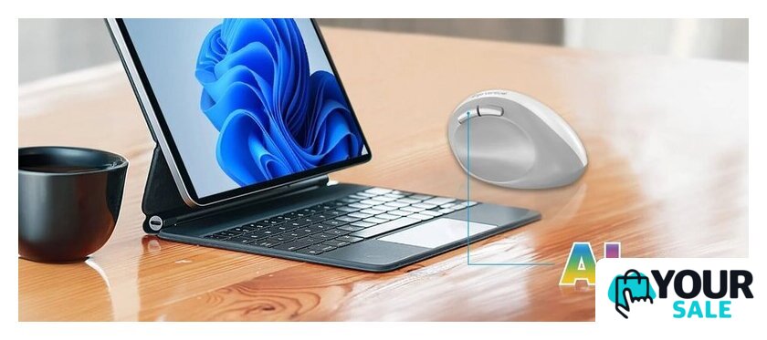 Вертикальная мышь Genius Ergo 8350S (белый/серый) - Изображение №5 — Интернет-магазин Your Sale
