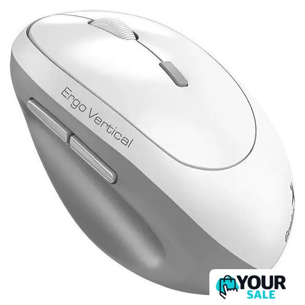 Вертикальная мышь Genius Ergo 8350S (белый/серый) - Изображение №2 — Интернет-магазин Your Sale