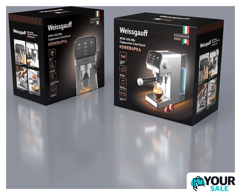Рожковая кофеварка Weissgauff WCM-240 DBx Cappuccino ColorTouch - Изображение №9 — Интернет-магазин Your Sale