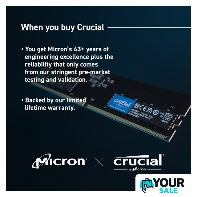Оперативная память Crucial 16ГБ DDR5 4800 МГц CB16GU4800 - Изображение №6 — Интернет-магазин Your Sale