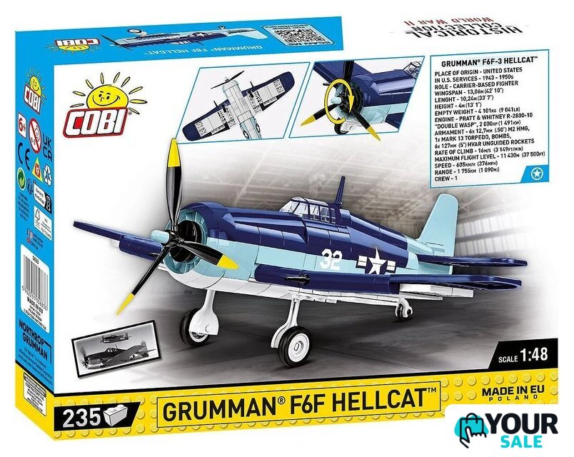 Конструктор Cobi Historical Collection WWII Grumman F6F Hellcat - Изображение №11 — Интернет-магазин Your Sale