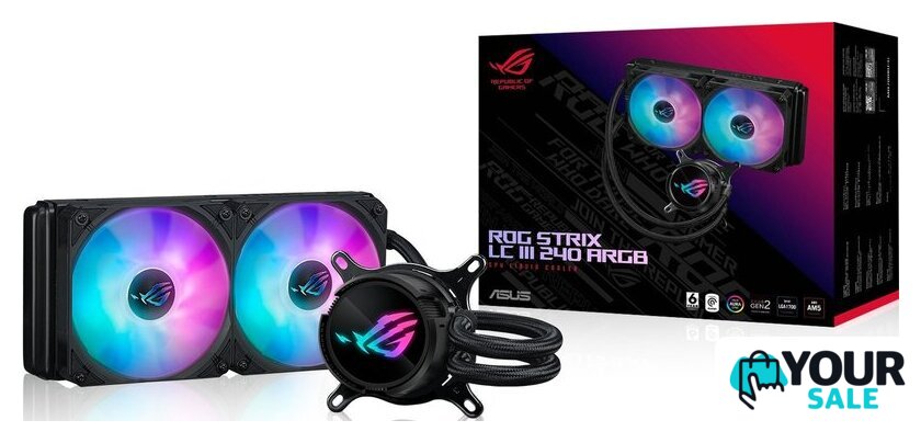 Система жидкостного охлаждения для процессора ASUS ROG Strix LC III 240 ARGB - Изображение №7 — Интернет-магазин Your Sale