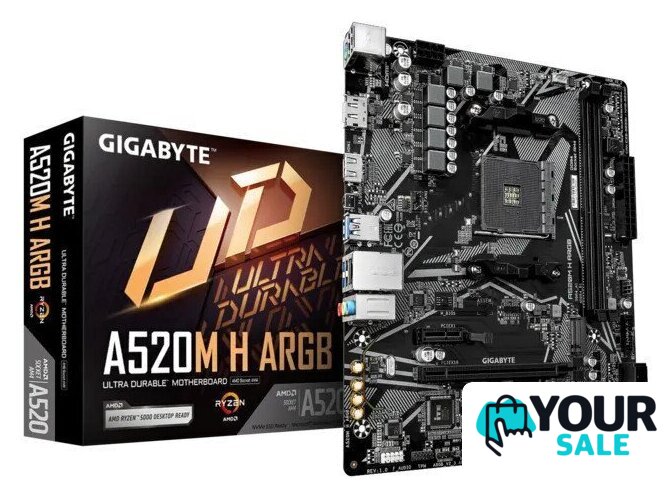 Материнская плата Gigabyte A520M H ARGB (rev. 1.0) - Изображение №4 — Интернет-магазин Your Sale