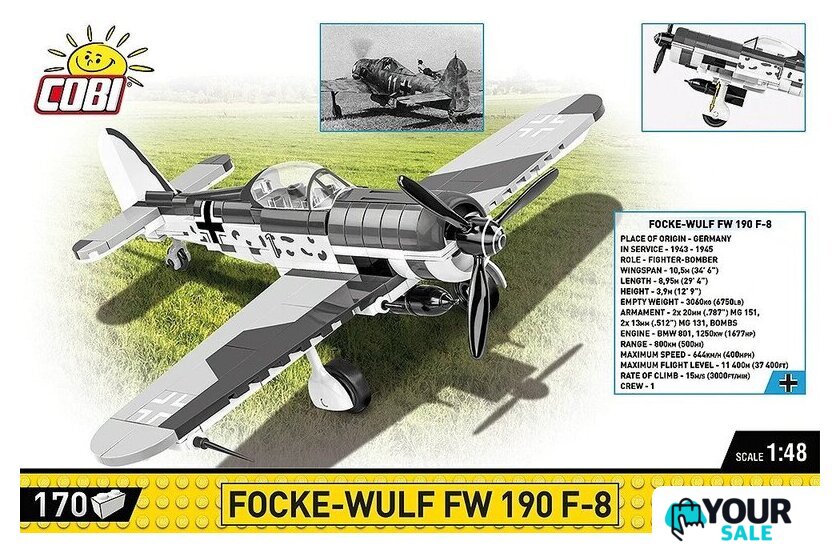 Конструктор Cobi Historical Collection WWII Focke-Wulf Fw 190 F-8 - Изображение №1 — Интернет-магазин Your Sale