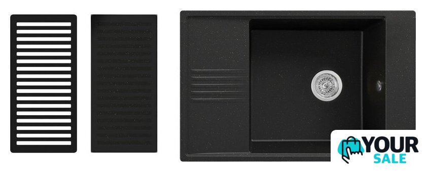 Кухонная мойка Kernau KGS D 6078 1B1D Deep Black + Gold Metallic - Изображение №1 — Интернет-магазин Your Sale