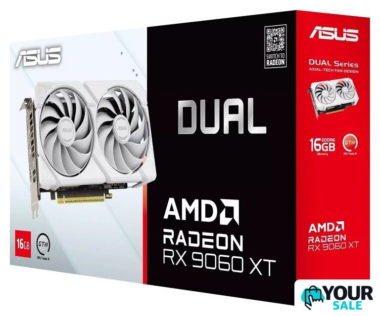 Видеокарта ASUS Dual Radeon RX 9060 XT 16GB GDDR6 White Edition DUAL-RX9060XT-16G-WHITE - Изображение №12 — Интернет-магазин Your Sale