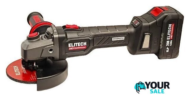 Угловая шлифмашина ELITECH CAG 2012BL E2213.074.01 (с 1-им АКБ, кейс) - Изображение №1 — Интернет-магазин Your Sale