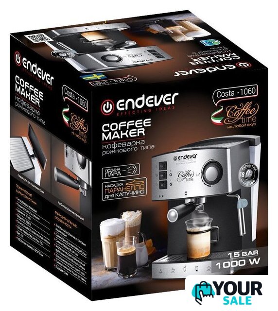 Рожковая кофеварка Endever Costa-1060 - Изображение №5 — Интернет-магазин Your Sale