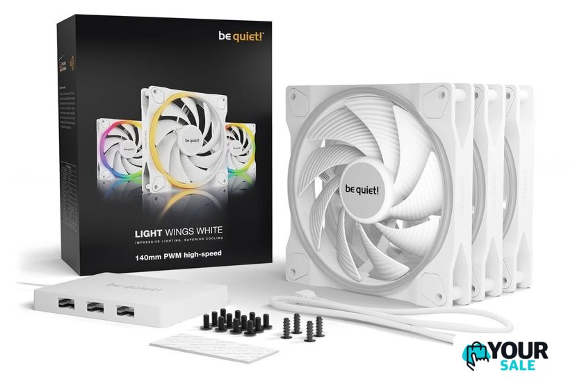 Комплект вентиляторов для корпуса с контроллером be quiet! Light Wings 120mm PWM Triple Pack BL100 - Изображение №6 — Интернет-магазин Your Sale