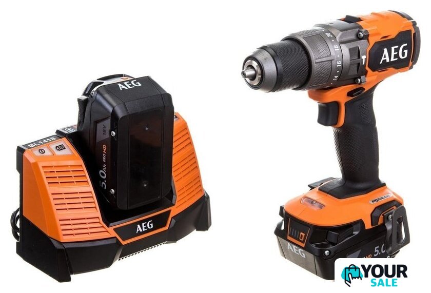 Ударная дрель-шуруповерт AEG Powertools BSB 18C3BL-502C 4935478939 (с 2-мя АКБ 5 Ач, кейс) - Изображение №5 — Интернет-магазин Your Sale