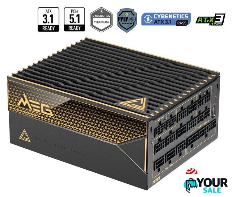 Блок питания MSI MEG Ai1600T PCIE5 - Изображение №2 — Интернет-магазин Your Sale