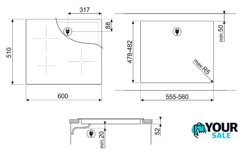 Варочная панель Smeg SI2641DP - Изображение №4 — Интернет-магазин Your Sale