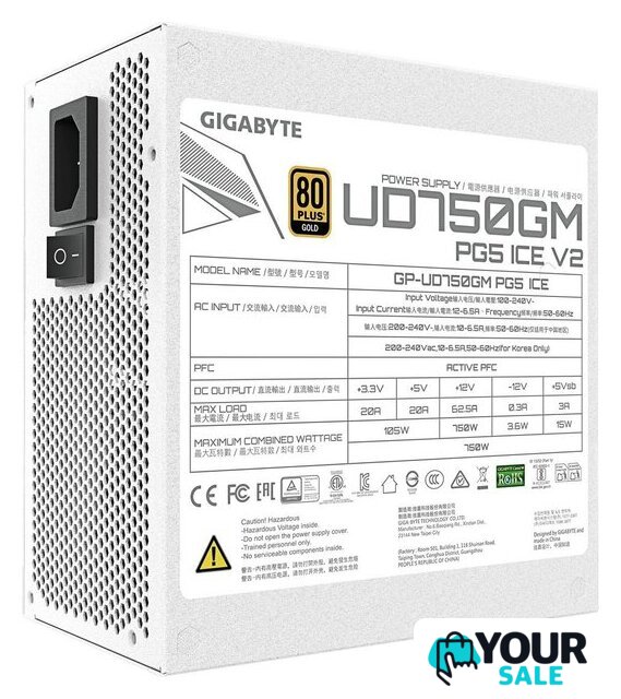 Блок питания Gigabyte UD750GM PG5 V2 ICE - Изображение №5 — Интернет-магазин Your Sale
