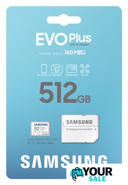 Карта памяти Samsung EVO Plus 2024 microSDXC 512GB (с адаптером) - Изображение №6 — Интернет-магазин Your Sale