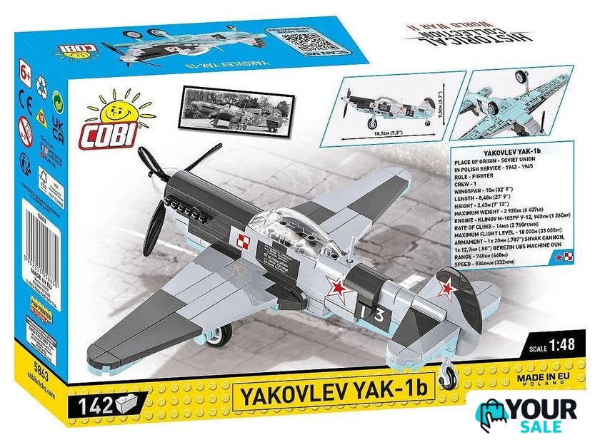 Конструктор Cobi Historical Collection WWII Yakovlev Yak - 1B - Изображение №11 — Интернет-магазин Your Sale
