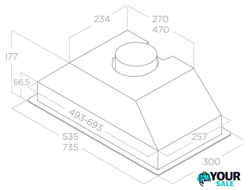Кухонная вытяжка Elica Era S BL/A/72 - Изображение №2 — Интернет-магазин Your Sale