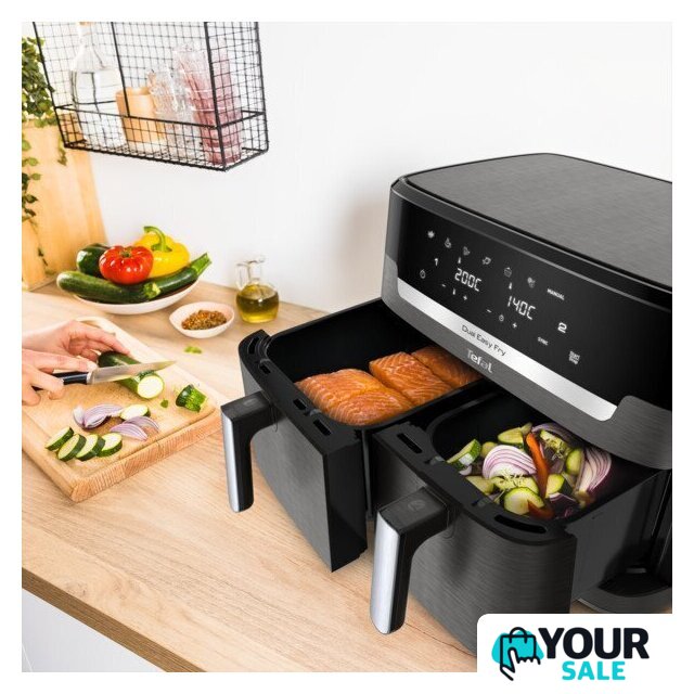 Аэрогриль (аэрофритюрница) Tefal Dual Easy Fry EY942BE0 - Изображение №7 — Интернет-магазин Your Sale