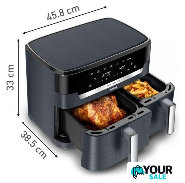 Аэрогриль (аэрофритюрница) Tefal Dual Easy Fry EY942BE0 - Изображение №2 — Интернет-магазин Your Sale