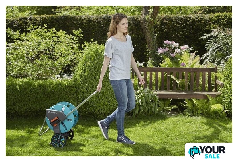 Тележка со шлангом Gardena Тележка AquaRoll M со шлангом Classic (1/2