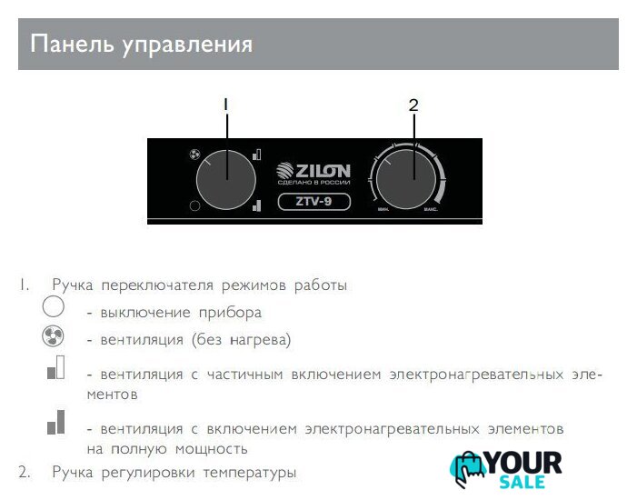 Электрическая тепловая пушка ZILON ZTV-15 - Изображение №3 — Интернет-магазин Your Sale