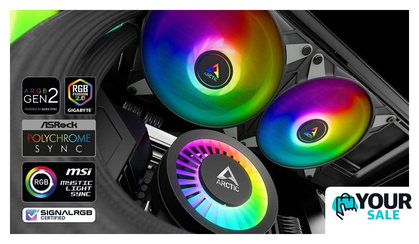 Система жидкостного охлаждения для процессора Arctic Liquid Freezer III 280 A-RGB Black ACFRE00143A - Изображение №8 — Интернет-магазин Your Sale