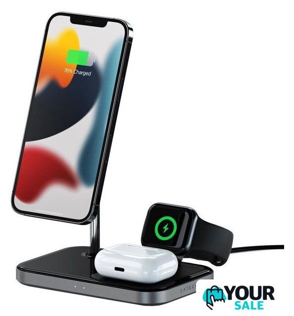 Беспроводное зарядное Satechi 3-in-1 Magnetic Wireless Charging Stand - Изображение №1 — Интернет-магазин Your Sale