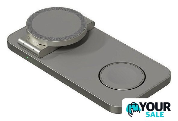 Беспроводное зарядное Magssory Yoga 3 в 1 Charging Station для Apple Qi2 WCH016t (титан) - Изображение №6 — Интернет-магазин Your Sale