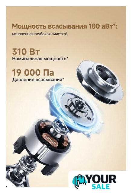 Пылесос Dreame Cordless Vacuum Cleaner R10s Essential Aqua VRV65F (евровилка, белый) - Изображение №15 — Интернет-магазин Your Sale