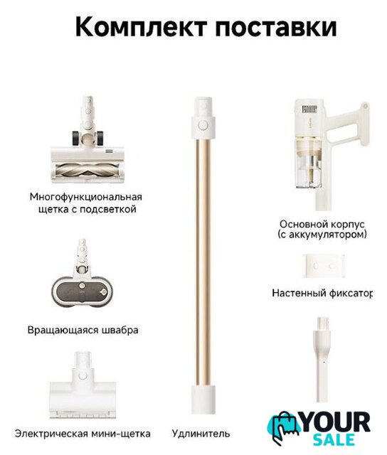 Пылесос Dreame Cordless Vacuum Cleaner R10s Essential Aqua VRV65F (евровилка, белый) - Изображение №8 — Интернет-магазин Your Sale